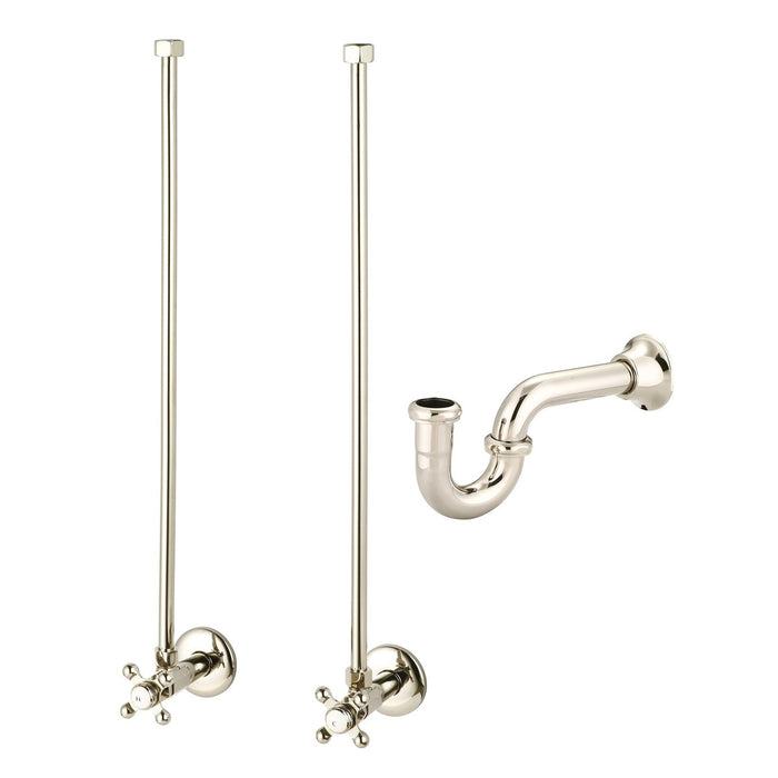 Water Creation Empire Empire 30 Inch Wide Single Wash Stand and P-Trap included in Polished Nickel PVD Finish EP30B-0500