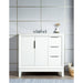 Water Creation Elizabeth Elizabeth 36-Inch Single Sink Carrara White Marble Vanity In Pure White EL36CW01PW-000000000