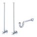 Water Creation Empire Empire 60 Inch Wide Double Wash Stand and P-Trap included in Chrome Finish EP60B-0100