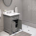 Water Creation Derby 24 Inch Cashmere Grey Single Sink Bathroom Vanity With Matching Framed Mirror From The Derby Collection DE24CW01CG-O21000000