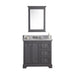 Water Creation Derby 36 Inch Wide Cashmere Grey Single Sink Carrara Marble Bathroom Vanity With Matching Mirror And Faucet s From The Derby Collection DE36CW01CG-B24BX0901