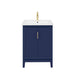 Water Creation Elise Elise 24 In. Integrated Ceramic Sink Top Vanity in Monarch Blue with Modern Single Faucet