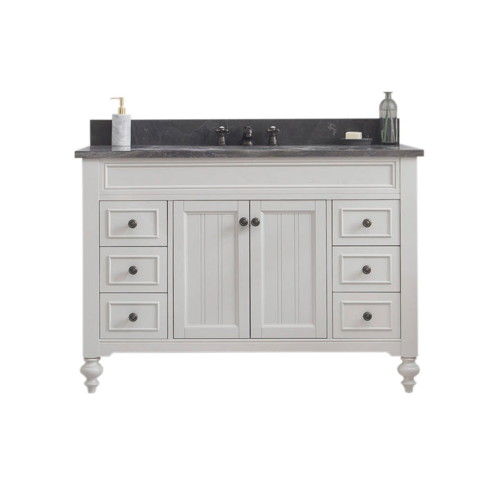 Water Creation Potenza Potenza 48"" Bathroom Vanity in Earl Grey with Blue Limestone Top with Faucet PO48BL03EG-000BX0903