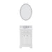Water Creation Derby 24 Inch Pure White Single Sink Bathroom Vanity With Matching Framed Mirror From The Derby Collection DE24CW01PW-O21000000