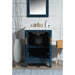 Water Creation Elizabeth Elizabeth 24-Inch Single Sink Carrara White Marble Vanity In Monarch Blue With Matching Mirror s EL24CW06MB-R21000000