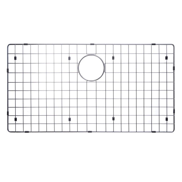 Water Creation 36 Inch X 22 Inch 15mm Corner Radius Single Bowl Stainless Steel Hand Made Apron Front Kitchen Sink With Drain, Strainer, And Bottom Grid SSSG-AS-3622B-16