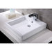 ANZZI Deux Series 18" x 22" Single Hole Rectangular Vessel Sink with Built-In Overflow in Glossy White Finish LS-AZ124