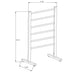 ANZZI Riposte Series 6-Bar Stainless Steel Floor Mounted Electric Towel Warmer Rack in Polished Chrome Finish TW-AZ102CH