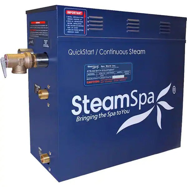 SteamSpa 12 KW QuickStart Acu-Steam Bath Generator with Built-in Auto Drain D-1200-A