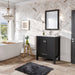 Eviva London 30" x 18" Transitional Bathroom Vanity in Espresso, Gray, or White Finish with Crema Marfil Marble Countertop and Undermount Porcelain Sink