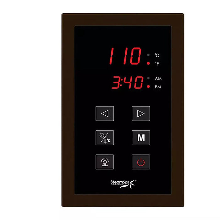 SteamSpa Indulgence 4.5 KW QuickStart Acu-Steam Bath Generator Package with Built-in Auto Drain in Oil Rubbed Bronze INT450OB-A