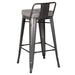 New Pacific Direct Metropolis PU Leather Low Back Counter Stool, Set of 4 9300032-239