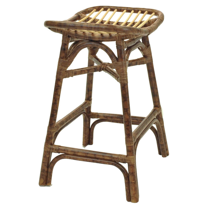 New Pacific Direct Beyla Rattan Backless Saddle Counter Stool 2400005