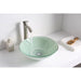 ANZZI Sonata Series 16" x 16" Deco-Glass Round Vessel Sink in Lustrous Light Green Finish with Polished Chrome Pop-Up Drain LS-AZ083