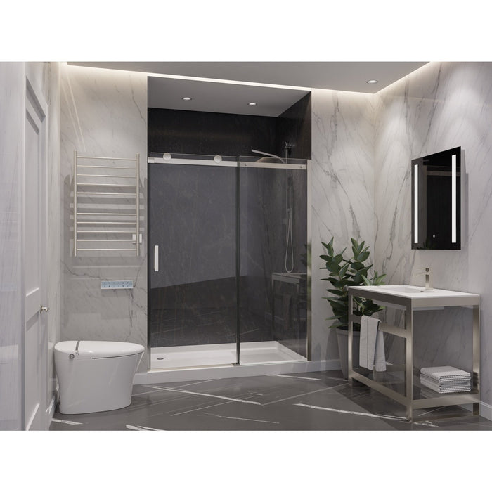 ANZZI Rhodes Series 48" x 76" Frameless Rectangular Sliding Shower Door with Tsunami Guard