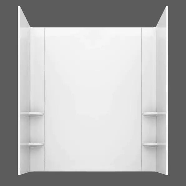 MediTub Smooth No Tiling Walk-in Bathtub Wall Surround System in White HDWX-FL00WHG