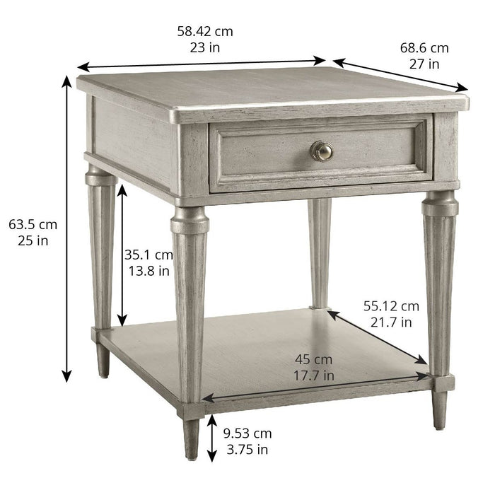 A.R.T. Furniture Morrissey Kirke End Table - Bezel In Silver 218303-2727