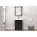 Eviva Happy 24" x 18" Transitional Bathroom Vanity in Espresso, Gray or White Finish with White Carrara Marble Countertop and Undermount Porcelain Sink