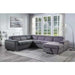 Acme Furniture Hanley Sleeper Sectional Sofa -Chaise W/Storage in Gray Fabric LV00968-4