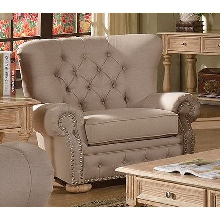 Acme Furniture Shantoria Chair in Beige Linen 51307