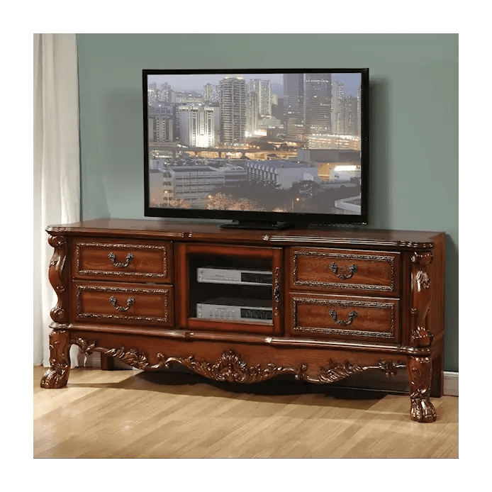 Acme Furniture Dresden Ent. Center - Tv Stand in Cherry Oak 12164BASE