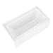 ANZZI Don Series White "60 x 32" Alcove Rectangular Bathtub with Built-In Flange and Frameless Matte Black Sliding Door