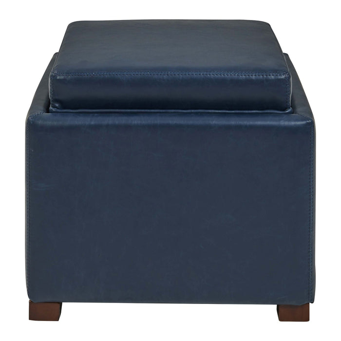 New Pacific Direct Cameron Square Bonded Leather Storage Ottoman 113042B-V05