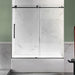 ANZZI Don Series White "60 x 32" Alcove Rectangular Bathtub with Built-In Flange and Frameless Matte Black Sliding Door