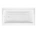 ANZZI Grand Series White "60 x 30" Alcove Rectangular Bathtub with Built-In Flange and Frameless Brushed Nickel Hinged Door