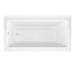 ANZZI Don Series White "60 x 32" Alcove Rectangular Bathtub with Built-In Flange and Frameless Matte Black Sliding Door