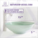 ANZZI Sonata Series 16" x 16" Deco-Glass Round Vessel Sink in Lustrous Light Green Finish with Polished Chrome Pop-Up Drain LS-AZ083