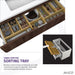 ANZZI Conques 39" x 20" Dark Brown Solid Wood Single Bathroom Vanity Set VT-MR3SCCT39-DB
