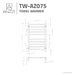 ANZZI Bali Series 10-Bar Stainless Steel Wall-Mounted Electric Towel Warmer Rack