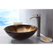 ANZZI Jonas Series 17" x 17" Deco-Glass Round Vessel Sink with Polished Chrome Pop-Up Drain