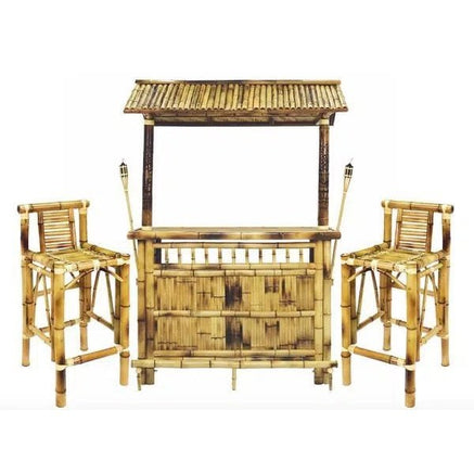 RAM Game Room Set of Two Bamboo Tiki Bar Stools