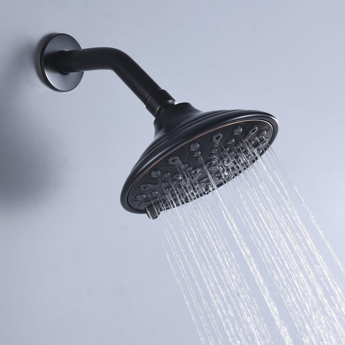ANZZI Mesto Series Wall-Mounted Single Handle Heavy Rain Shower Head with Bath Faucet Set in Oil Rubbed Bronze Finish SH-AZ035