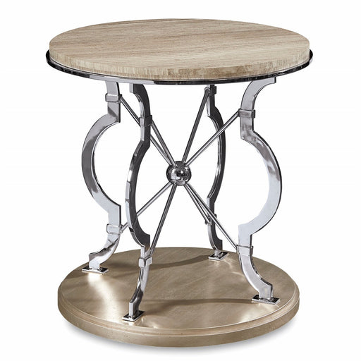 A.R.T. Furniture Morrissey Yeats Round Lamp Table Bezel In Silver 218308-2727