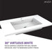 ANZZI Conques Series 30" x 20" Dark Brown Solid Wood Single Bathroom Vanity Set with 24" LED Mirror VT-MR3CT30-DB
