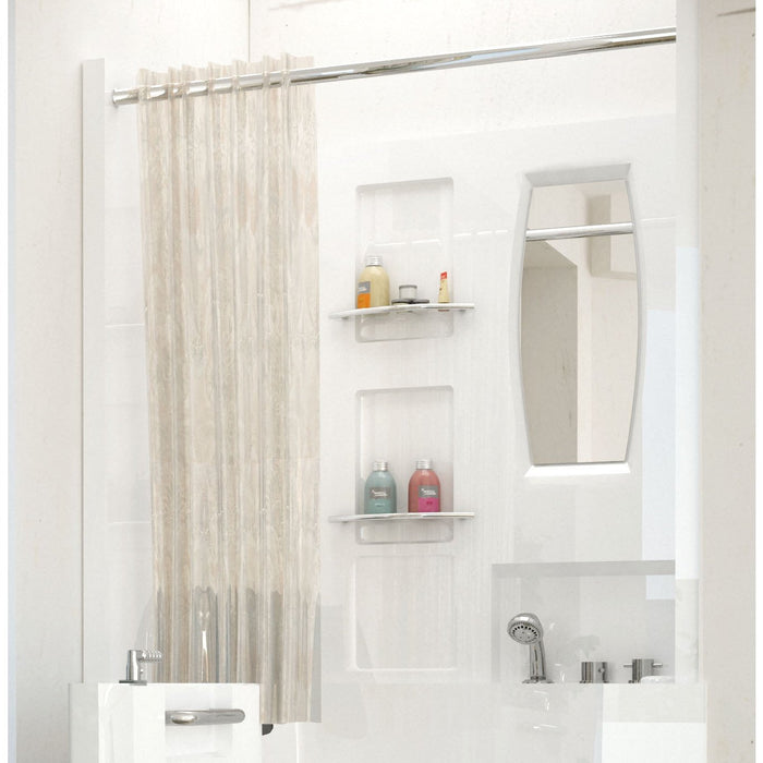 MediTub Shower Enclosure 31 x 40 3-Piece Walk-In Bathtub Surround in White 3140SEN