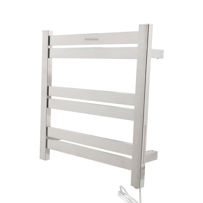 ANZZI Starling Series 6-Bar Stainless Steel Wall-Mounted Electric Towel Warmer Rack in Polished Chrome Finish TW-AZ025CH