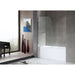 ANZZI Grand Series White "60 x 30" Alcove Rectangular Bathtub with Built-In Flange and Frameless Polished Chrome Hinged Door