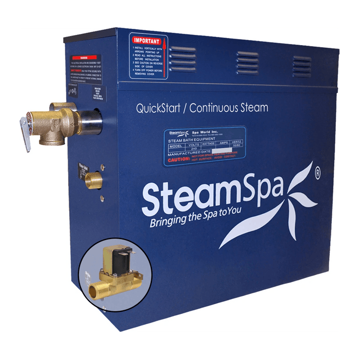 SteamSpa 7.5 KW QuickStart Acu-Steam Bath Generator with Built-in Auto Drain D-750-A