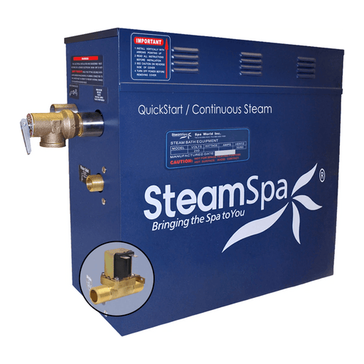 SteamSpa 9 KW QuickStart Acu-Steam Bath Generator with Built-in Auto Drain D-900-A