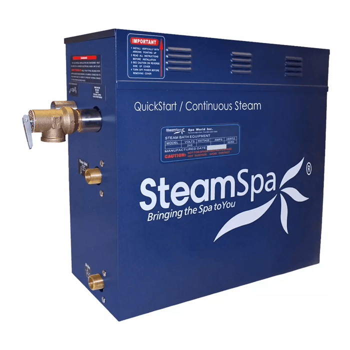 SteamSpa 9 KW QuickStart Acu-Steam Bath Generator with Built-in Auto Drain D-900-A