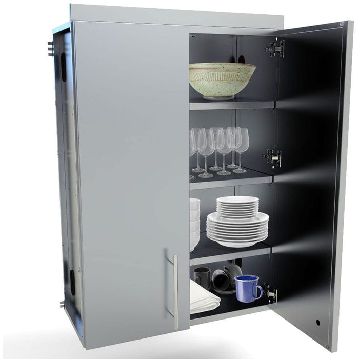 Sunstone 30" Full Height Double Door Wall Cabinet with Four Shelves SWC30FDD