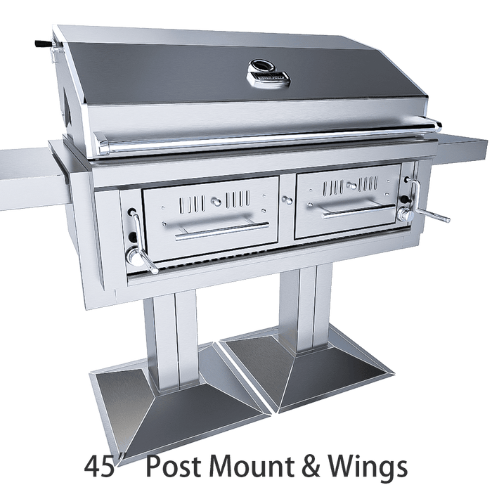 Sunstone 42" Dual Zone Gas/Charcoal/Wood Hybrid Grill EMCHDZ42-LP