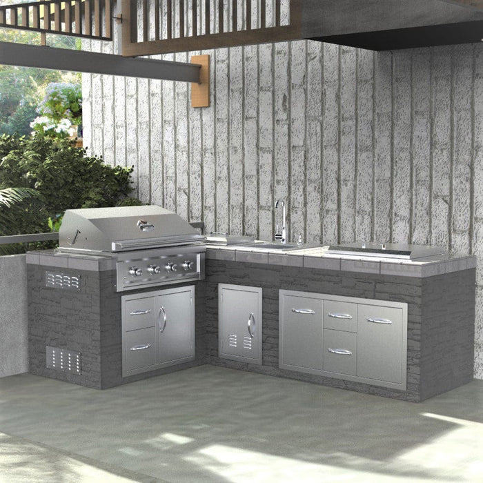 Sunstone Classic 30" Wide Double Drawer & One Access Door Outdoor Kitchen Combo C-DDC30
