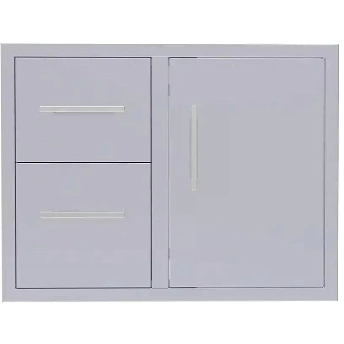 Sunstone Signature 30" Wide Double Drawer & One Trash / LP Tank Pull-Out Access Door Outdoor Kitchen Combo BA-DDC30