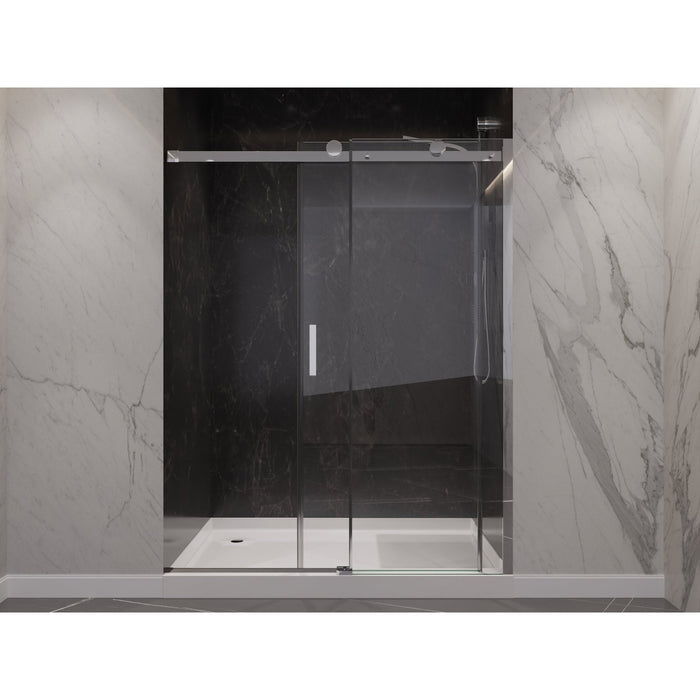 ANZZI Rhodes Series 48" x 76" Frameless Rectangular Sliding Shower Door with Tsunami Guard