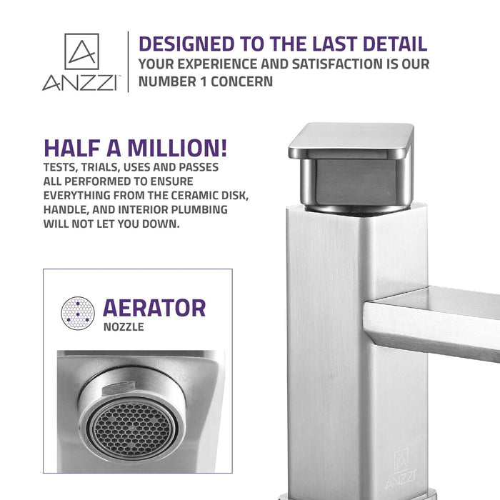 ANZZI Naiadi Series 3" Single Hole Bathroom Sink Faucet